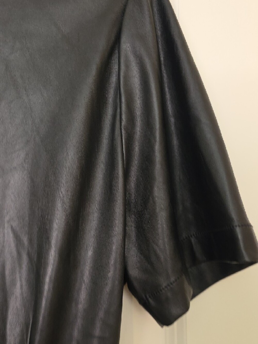 Gorgeous PAIGE Sorenne Faux Leather SOFT Black Romper M - Picture 14 of 14